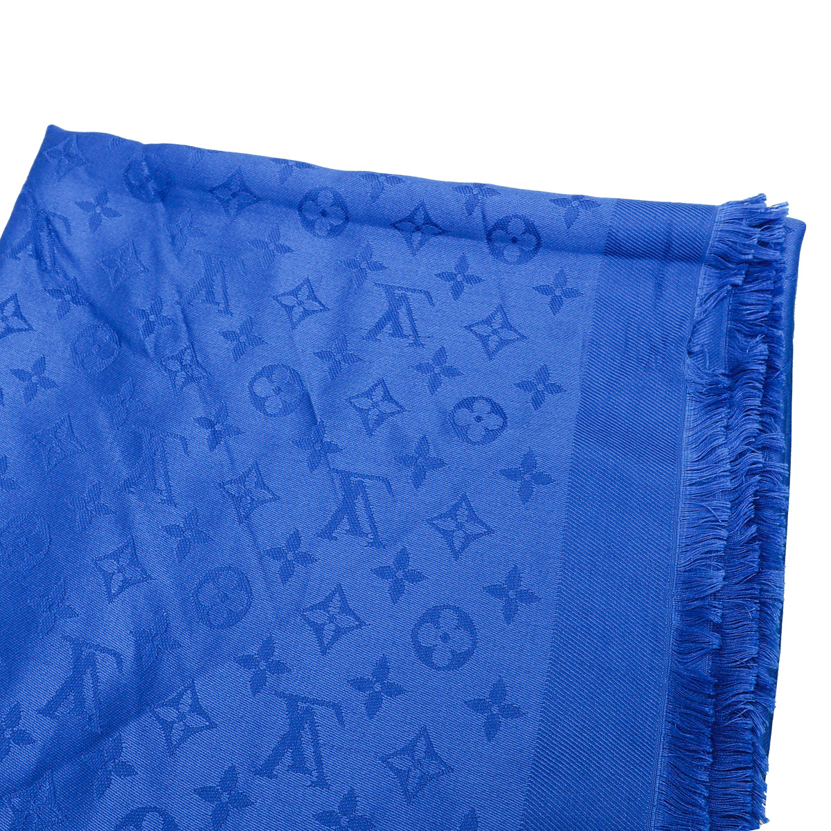 Louis Vuitton Daily Blue Monogram Wool Cotton Silk Stole – Fashion Reloved