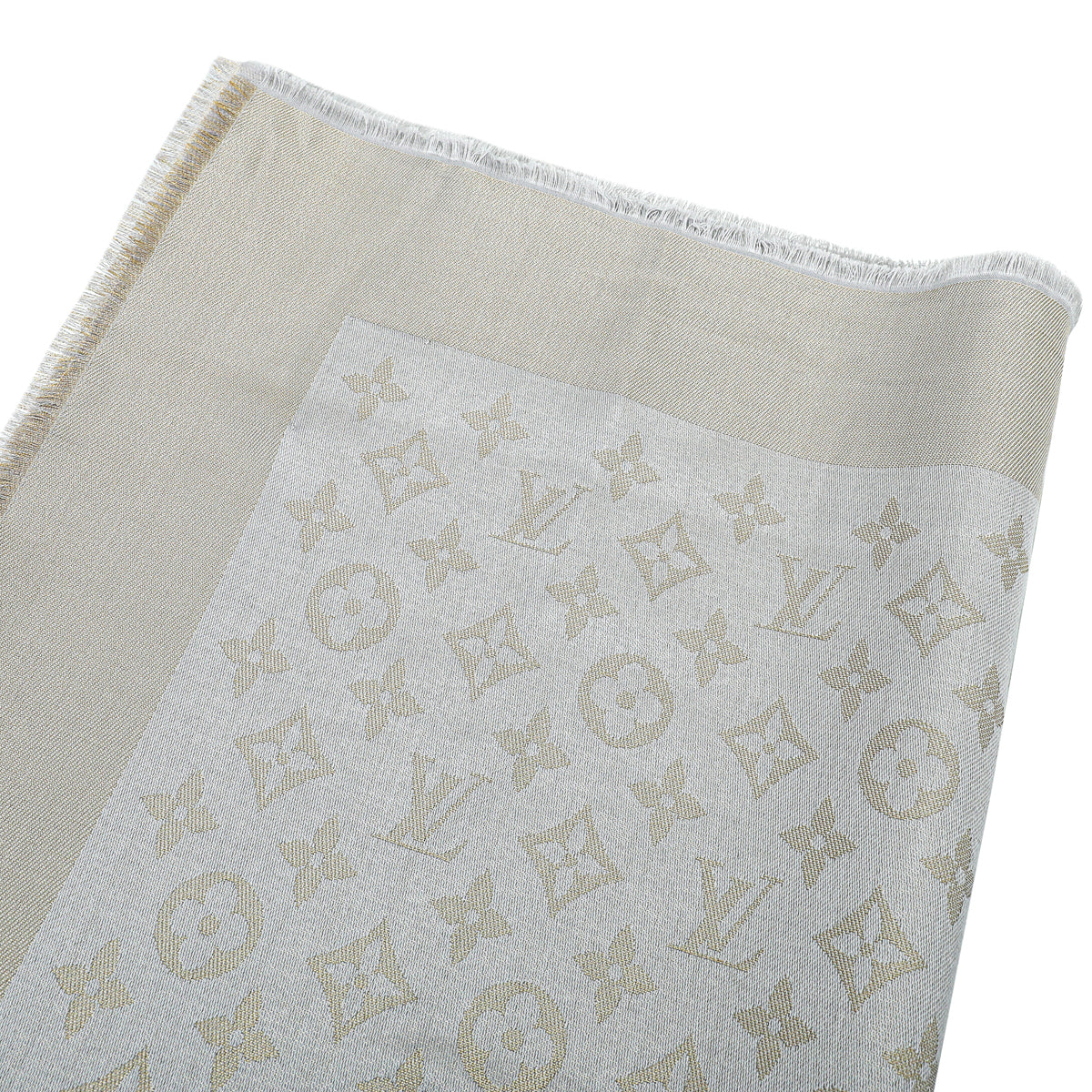 Louis Vuitton Greige Monogram Shine Shawl