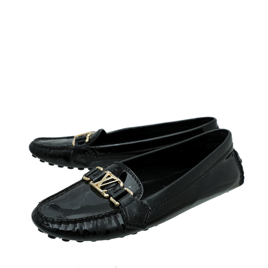 lv flat shoes black