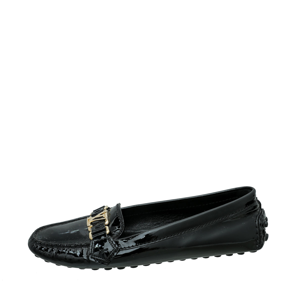 Louis Vuitton Black Vernis Oxford Ballerina Flat 38.5