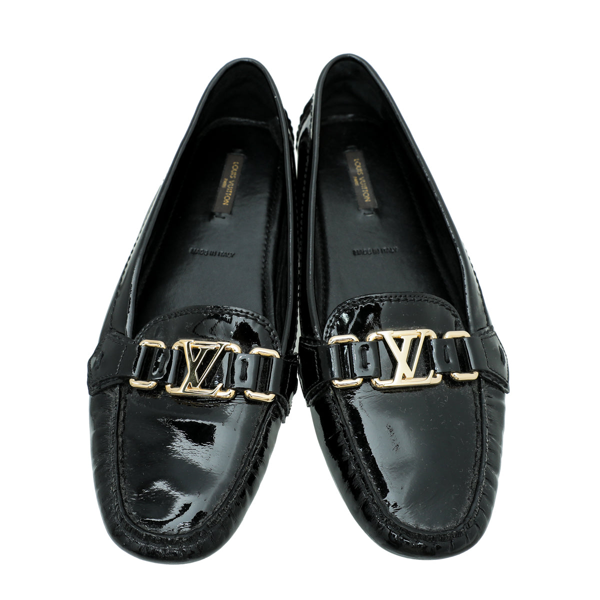 Louis Vuitton Black Vernis Oxford Ballerina Flat 38.5