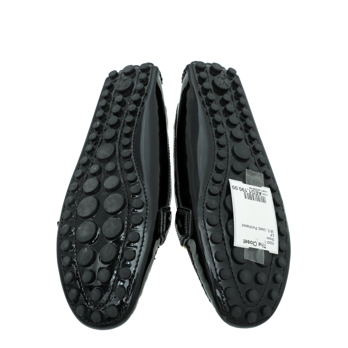 Louis Vuitton Black Vernis Oxford Ballerina Flat 38.5