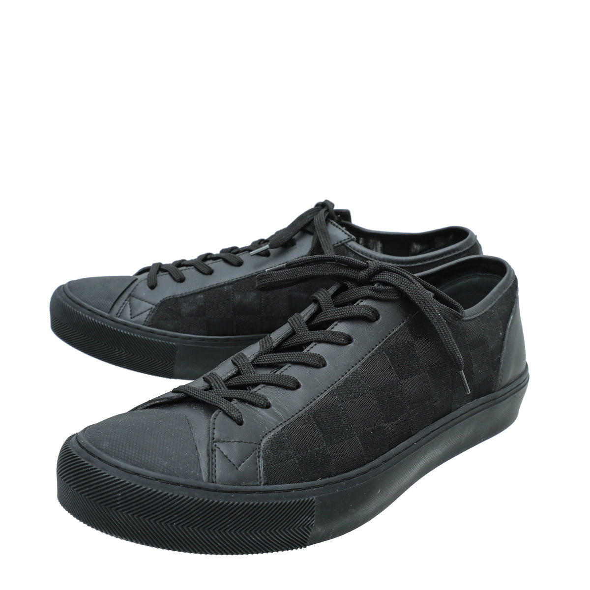 Louis Vuitton Black Damier Ebene Sneaker 7.5-Louis Vuitton-THE CLOSET