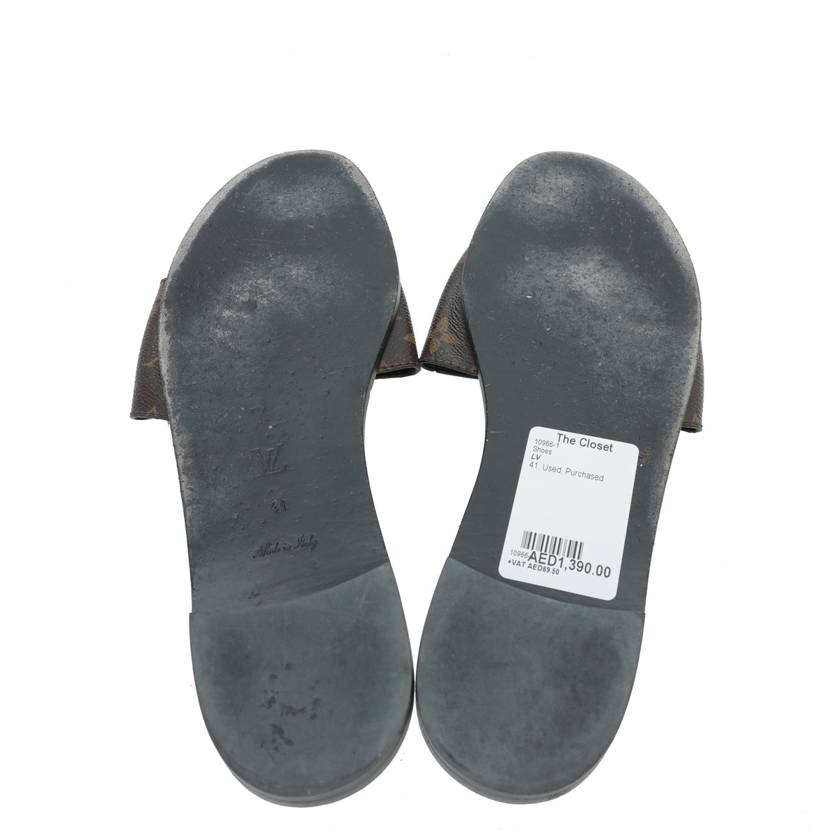 Louis Vuitton LV waterfront mules Grey Rubber ref.480611 - Joli Closet