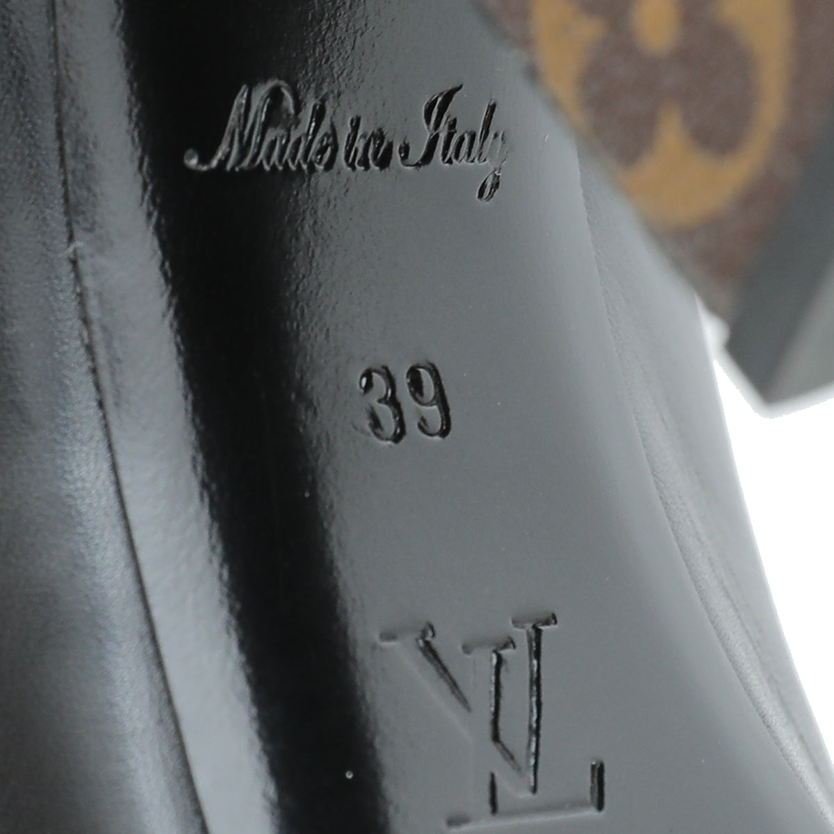 Louis Vuitton Monogram Black Matchmake Slingback Pump 39