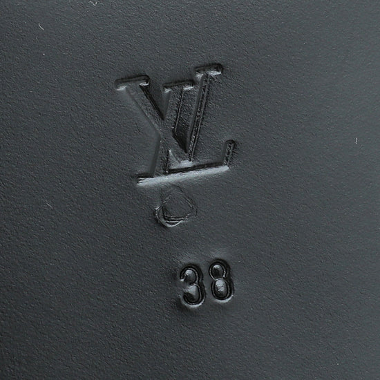 Louis Vuitton Black Monogram Embossed Revival Mules 38 – The Closet