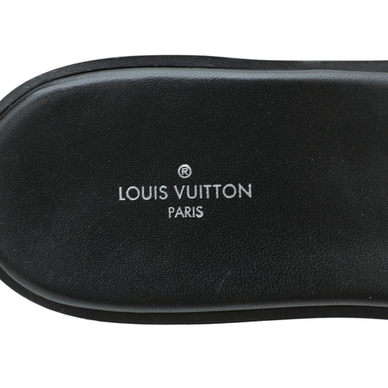 Louis Vuitton Revival Monogram-embossed Leather Flat Mules in