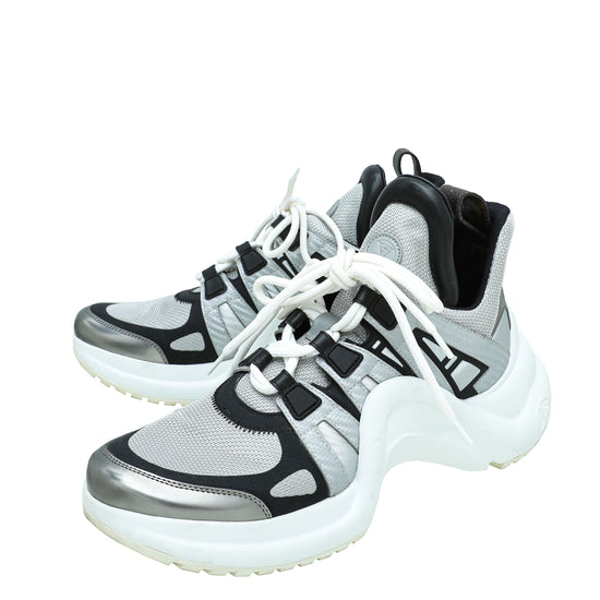 LOUIS VUITTON Calfskin Technical Nylon LV Archlight Sneaker 37