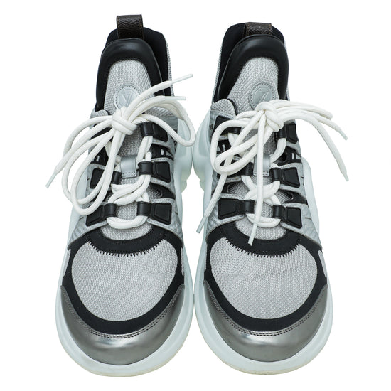 LOUIS VUITTON Calfskin Technical Nylon LV Archlight Sneakers 37