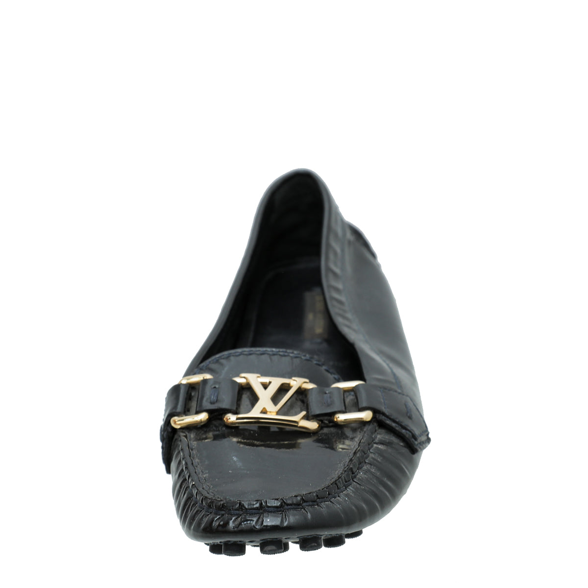 Louis Vuitton Noir Vernis Oxford Loafers 37-Louis Vuitton-THE CLOSET