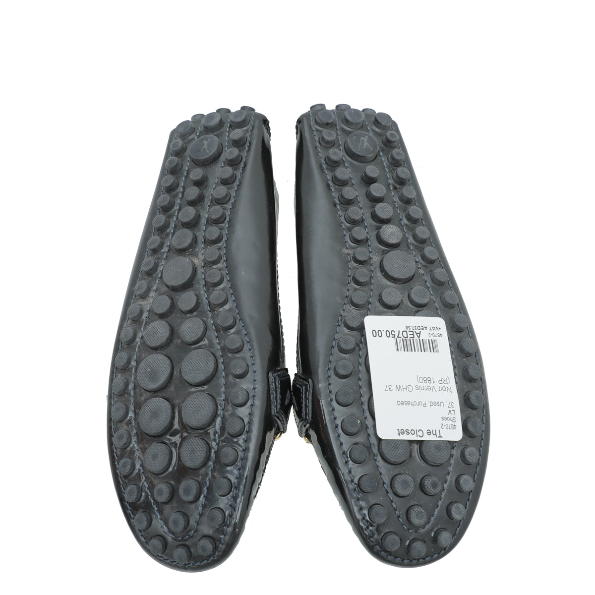 Louis Vuitton Noir Vernis Oxford Loafers 37