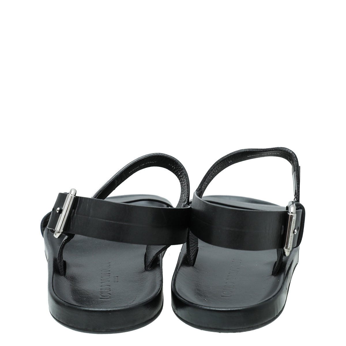 Louis Vuitton Black Flat Sandal 8