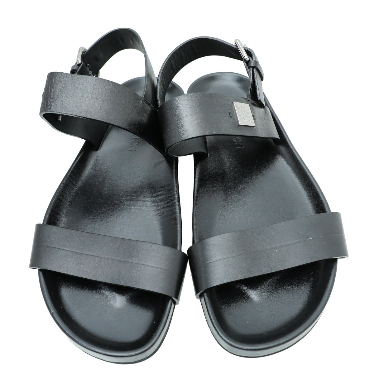 Louis Vuitton Black Flat Sandal 8