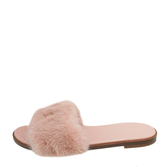 Louis Vuitton LV Women Homey Flat Mule in Mink Fur-Pink - LULUX