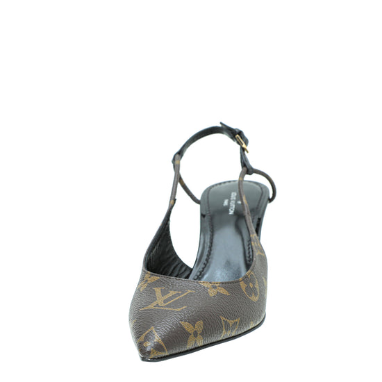 Louis Vuitton Cherie Slingback Pump, Black, 36.5