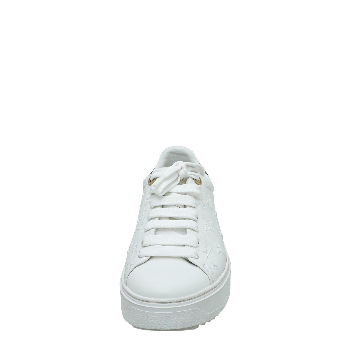Louis Vuitton White Monogram Embossed Sneaker 38-Louis Vuitton-THE CLOSET
