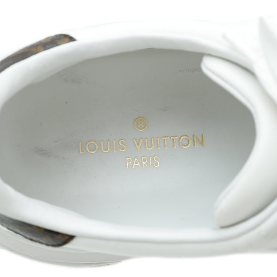 Louis Vuitton White Monogram Embossed Sneaker 38 – The Closet