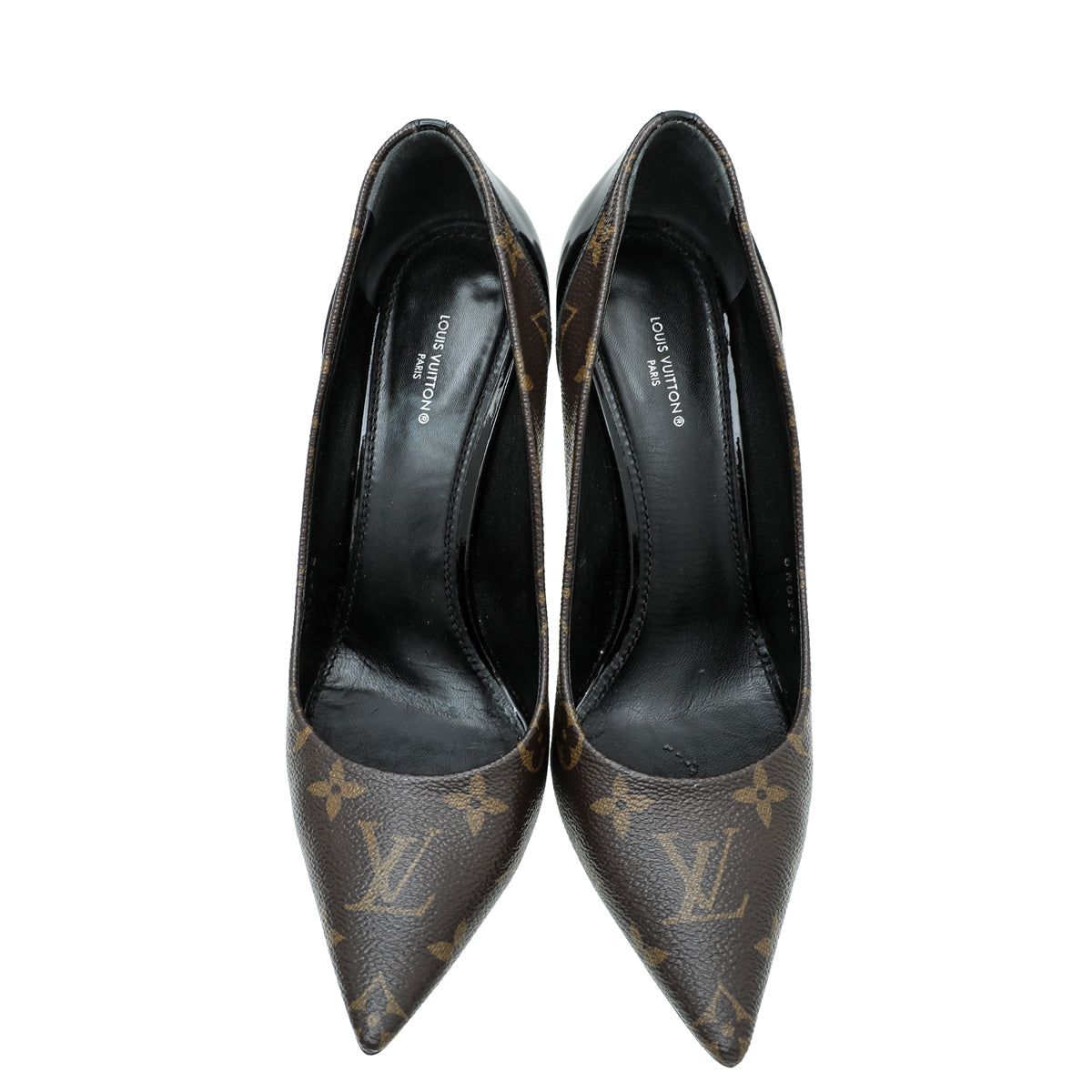 Louis Vuitton Monogram Black Cherie Pump 40 â THE CLOSET
