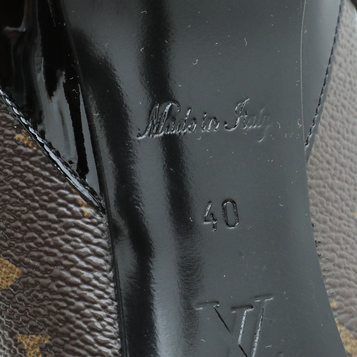 Louis Vuitton Monogram Cherie Pumps 38 Black 570695