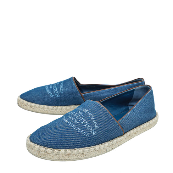 Giày Nữ Louis Vuitton Starboard Flat Espadrilles Navy Blue 1A9PUO  LUXITY
