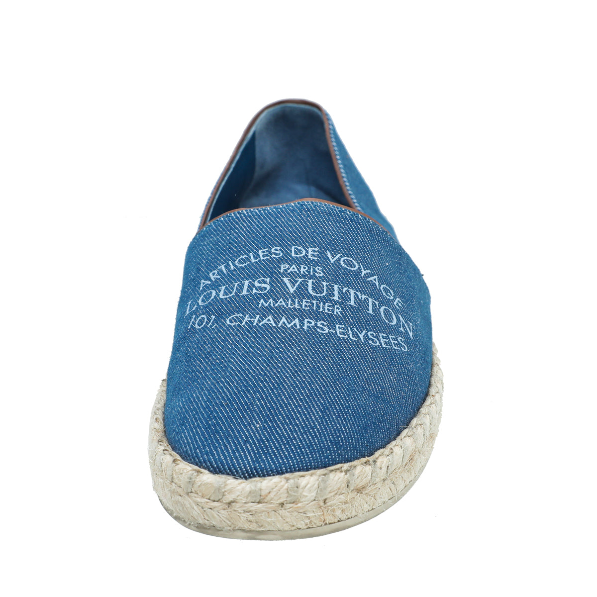 Louis Vuitton Wedge Espadrille Blue Suede ref.17613 - Joli Closet