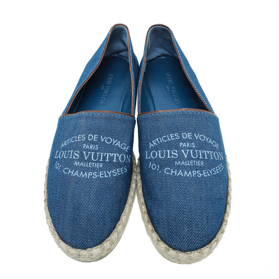 Louis Vuitton Blue Articles De Voyage Espadrille 37.5