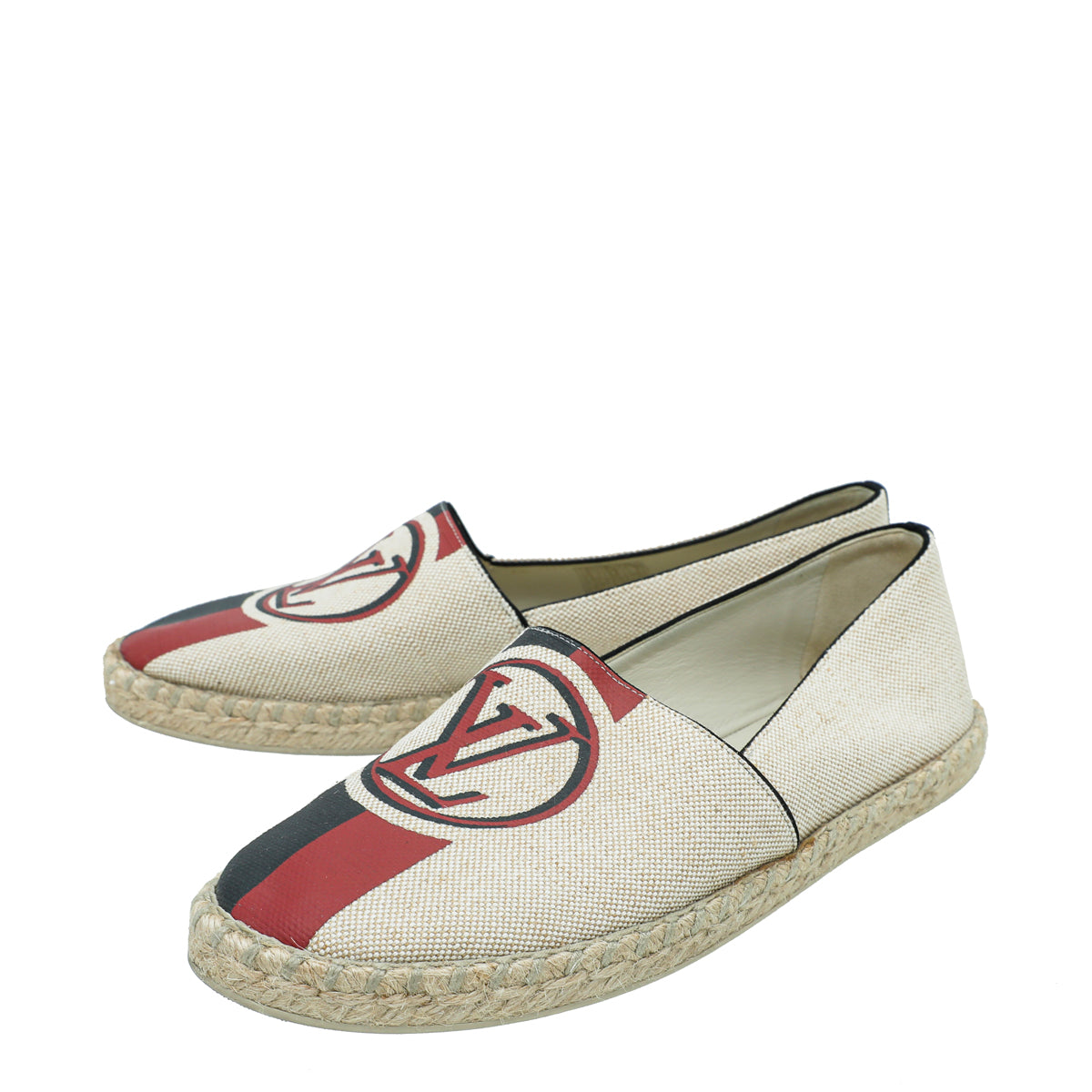 Louis Vuitton Light Beige Postcard Logo Espadrille 37.5-Louis Vuitton-THE CLOSET