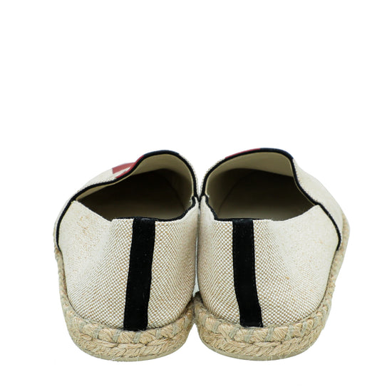 Louis Vuitton Light Beige Postcard Logo Espadrille 37.5