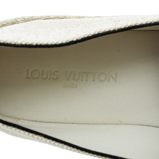 Louis Vuitton Light Beige Postcard Logo Espadrille 37.5