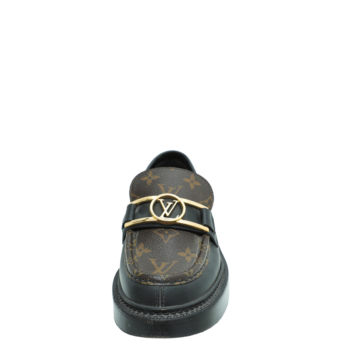 Louis Vuitton Bicolor Monogram Calf Academy Loafers 37.5-Louis Vuitton-THE CLOSET
