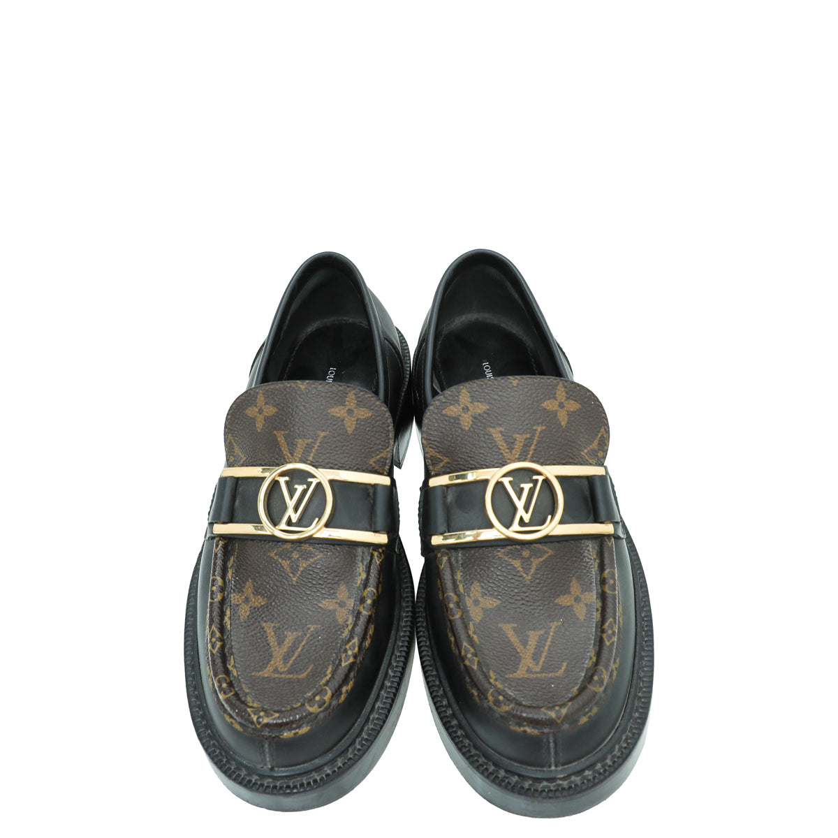 Louis Vuitton Bicolor Monogram Calf Academy Loafers 37.5 – THE CLOSET