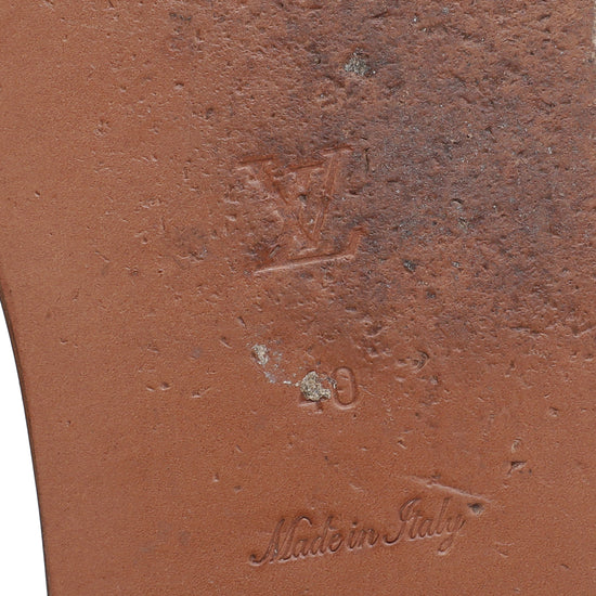 Louis Vuitton - Lock It Calfskin/Metallic Flat Mule 40