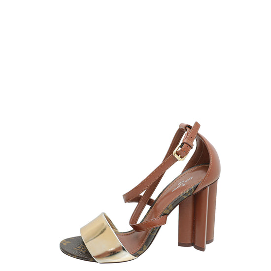 Louis Vuitton Monogram Odyssey Heeled Sandals 37