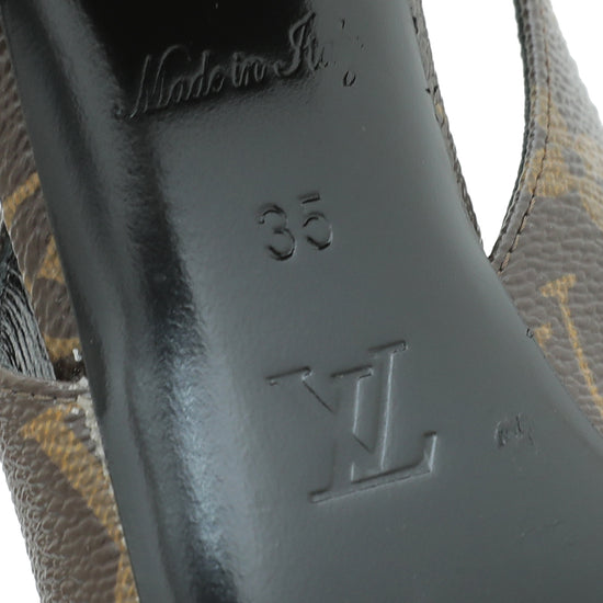 Louis Vuitton Brown Monogram Madeleine Slingback 35