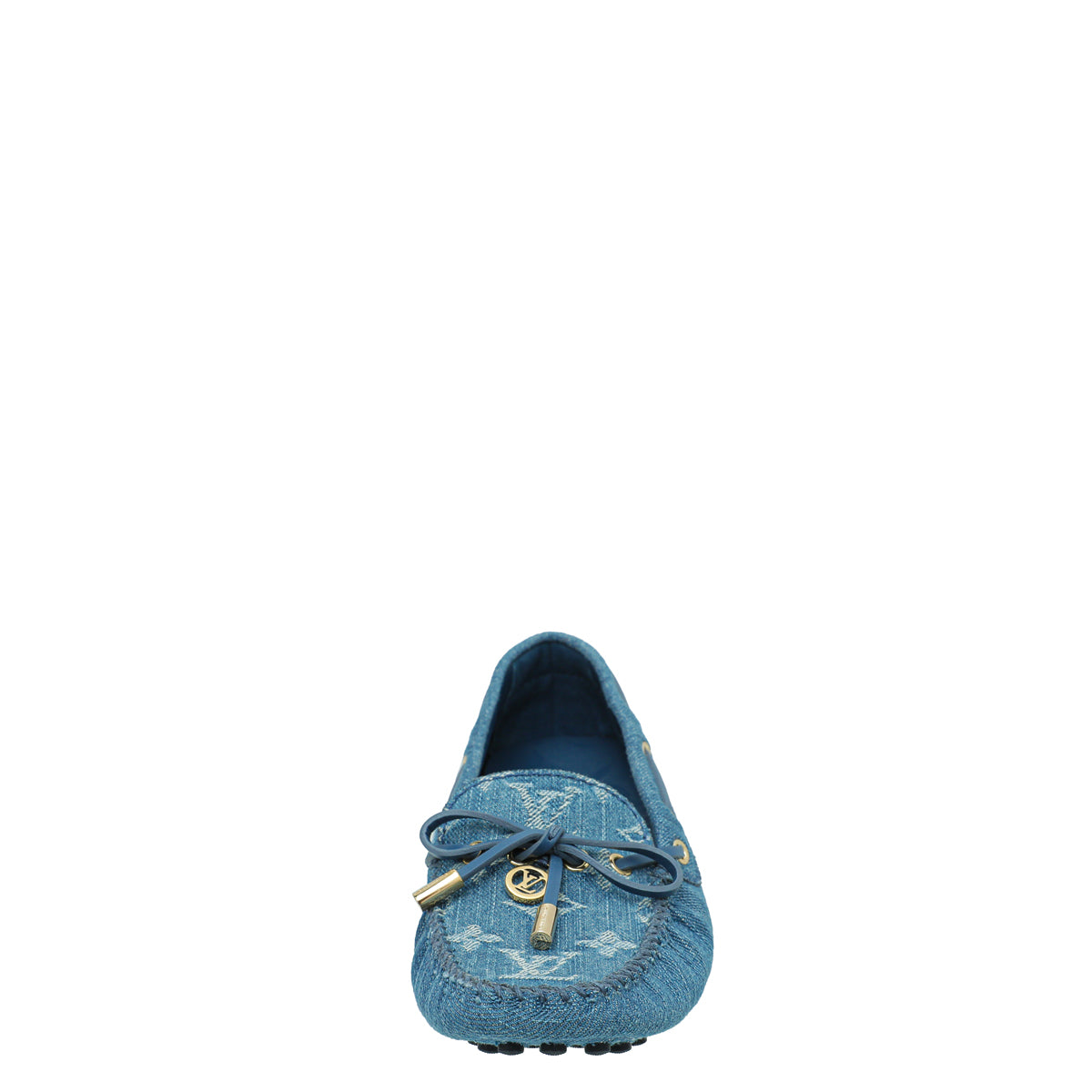 Louis Vuitton Blue Monogram Denim Golloria Flat Loafer 36