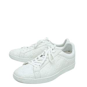 Louis Vuitton White Monogram Embossed Luxembourg Trainer Sneaker 7