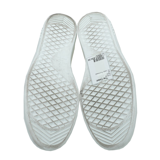 Louis Vuitton White Monogram Embossed Luxembourg Trainer Sneaker 7 – The  Closet