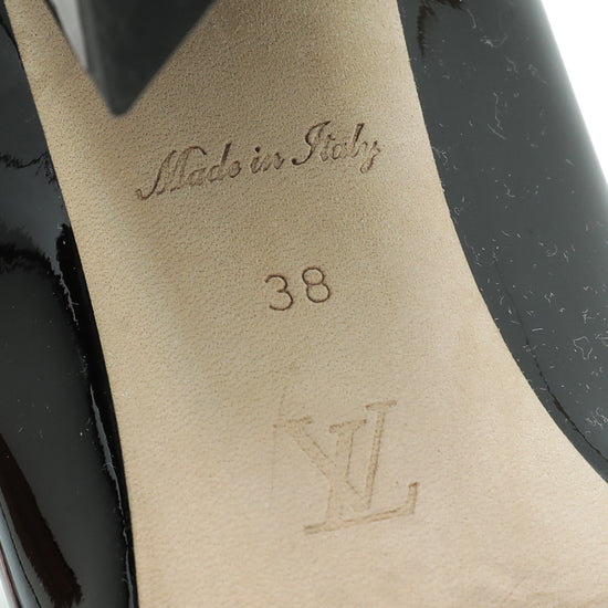 Louis Vuitton Sparkle Slingback Pump BLACK. Size 38.0