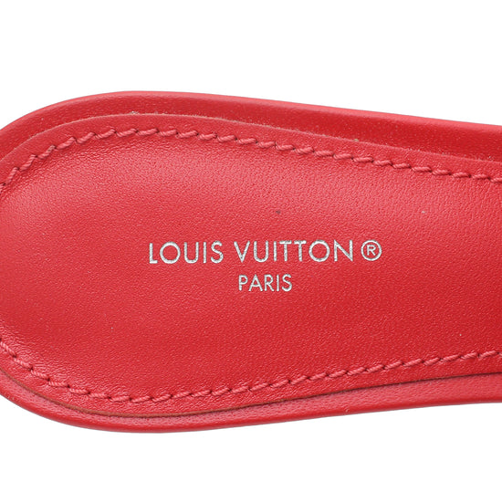 Louis Vuitton Red Revival Heeled Mules 40