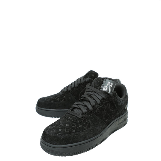 Louis Vuitton and Nike Air Force 1 Black BY VIRGIL ABLOH Sneaker 7.5 –  The Closet