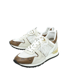 Louis Vuitton White Monogram Reverse Run Away Sneakers 36.5