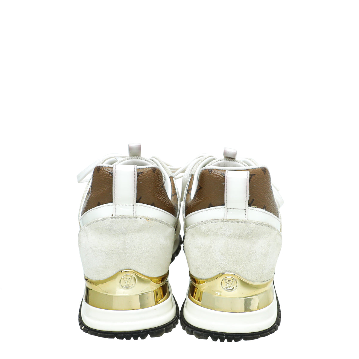 Louis Vuitton White Monogram Reverse Run Away Sneakers 36.5 – The