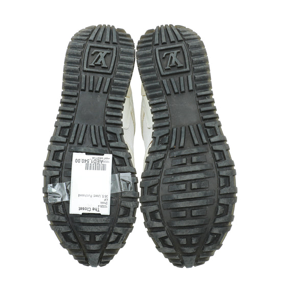 Louis Vuitton Run Away sneakers white mesh monogram 9.5 US 39.5 EUR CL1118  *