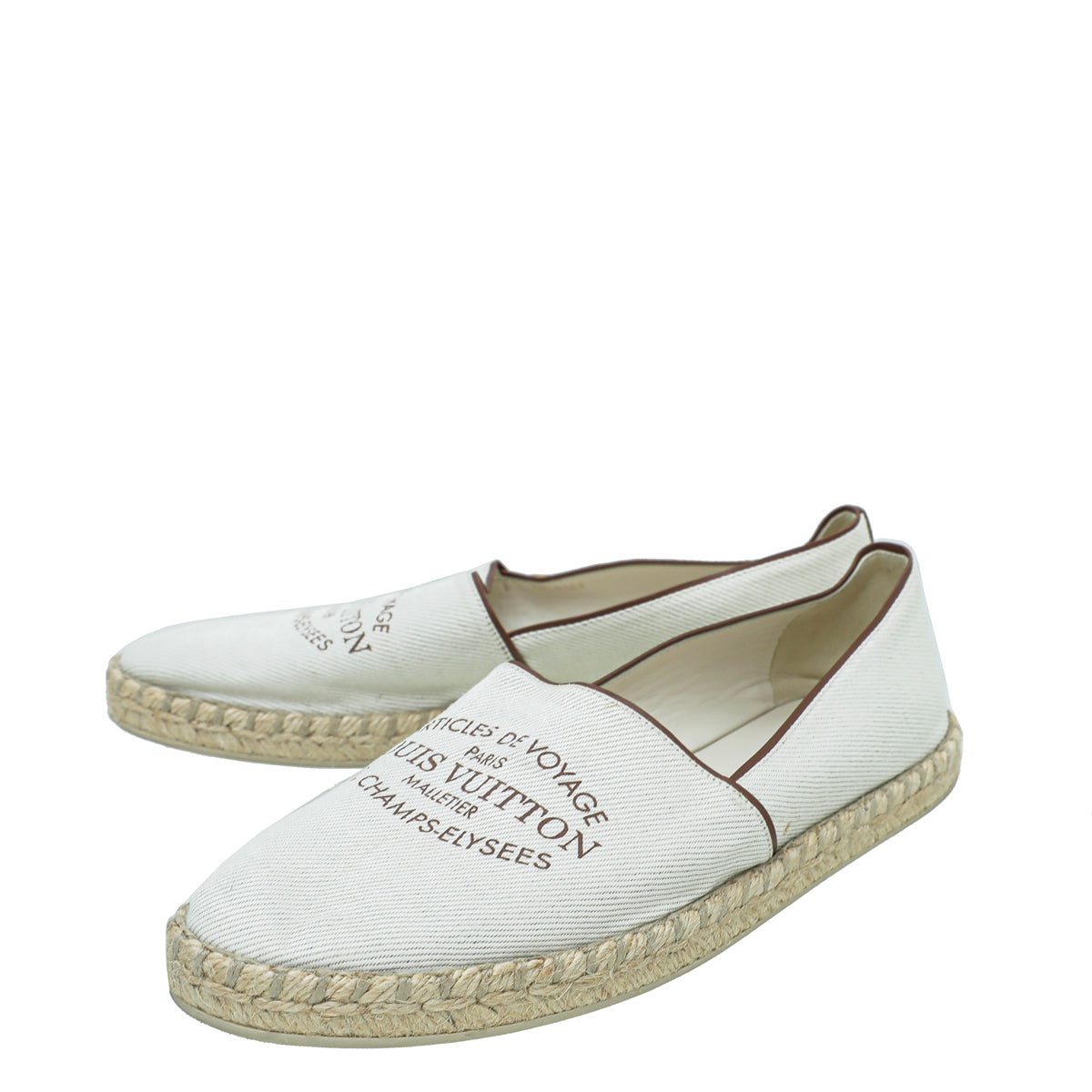 Louis Vuitton Off White Articles De Voyage Espadrille 37.5-Louis Vuitton-THE CLOSET