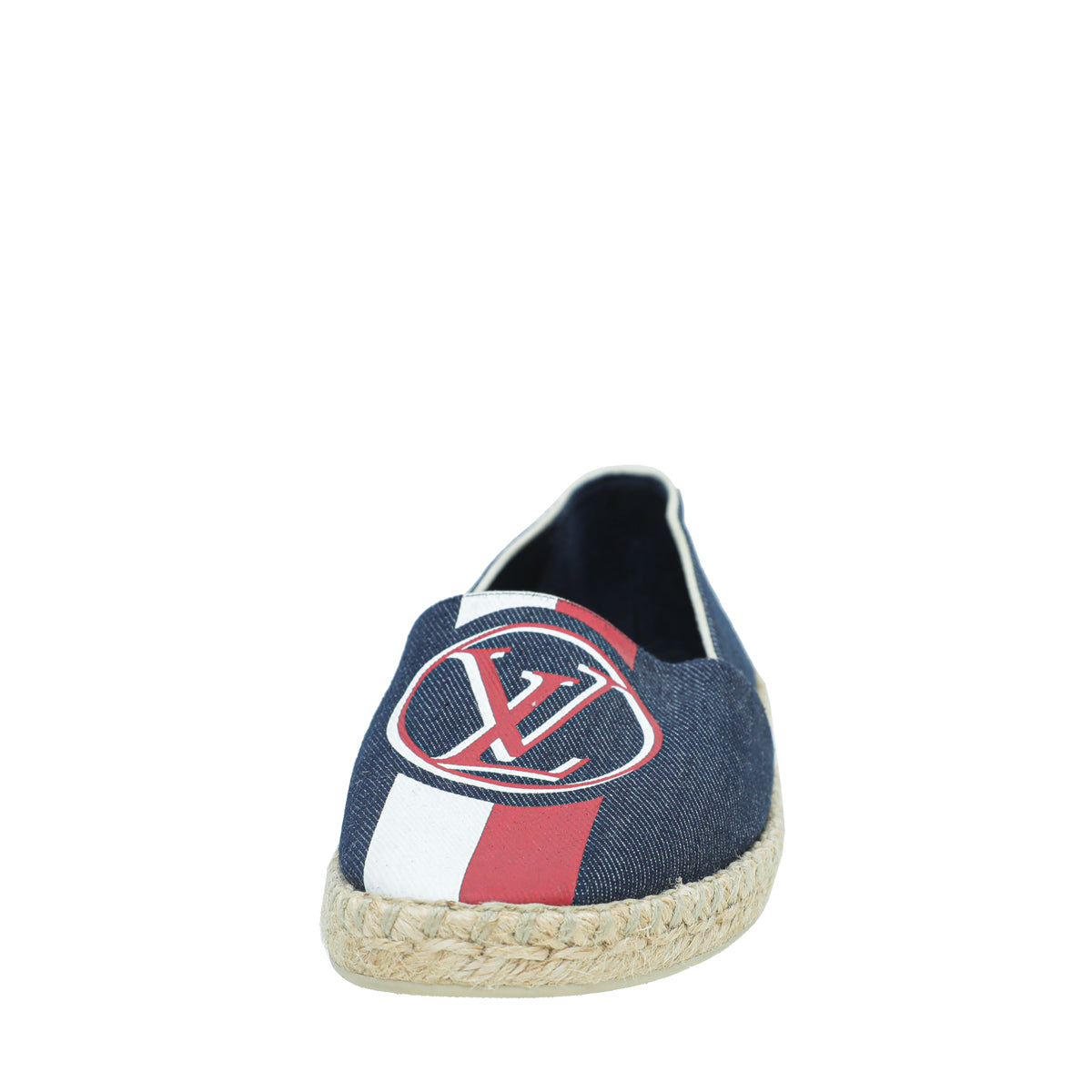 Louis Vuitton Navy Blue Logo Postcard Espadrille 37.5-Louis Vuitton-THE CLOSET