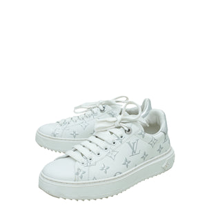 Louis Vuitton Bicolor Monogram المنقوش بوقت خارج حذاء رياضة 37