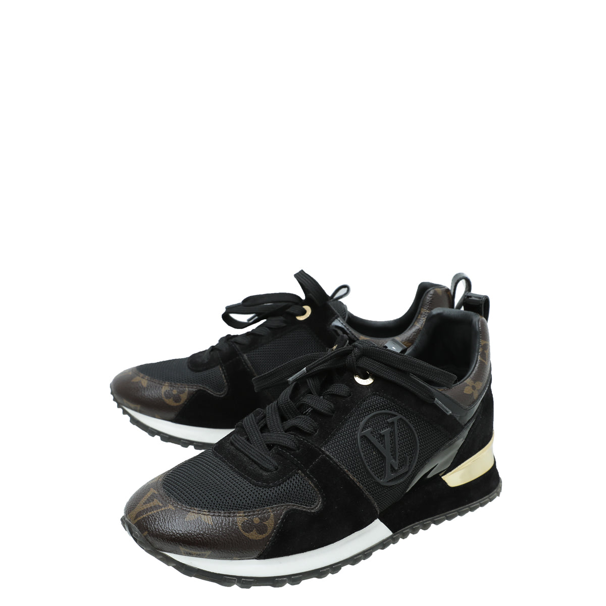 Louis Vuitton Monogram Black Run Away Sneaker-Louis Vuitton-THE CLOSET