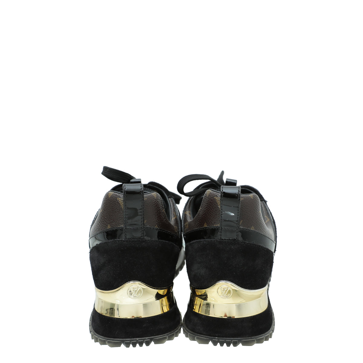 Louis Vuitton Run Away Sneaker Monogram Embossed Leather Black 1A9ZKQ