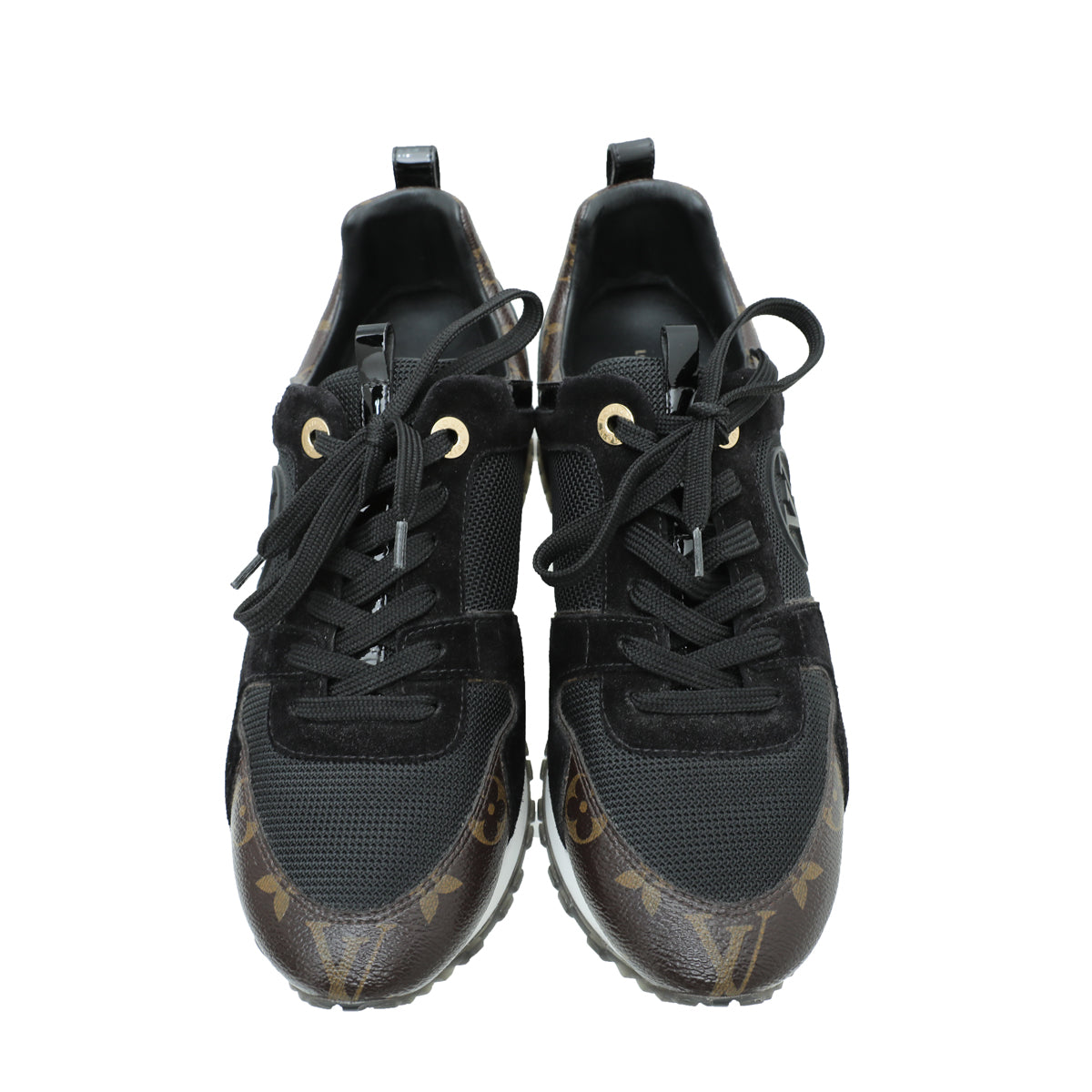 Louis Vuitton Monogram Black Run Away Sneaker-Louis Vuitton-THE CLOSET