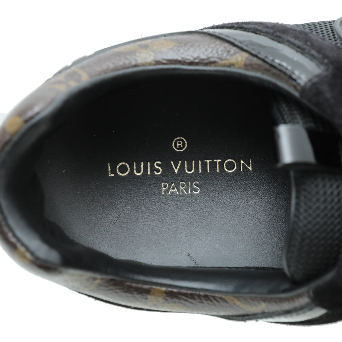 Louis Vuitton Monogram Black Run Away Sneaker-Louis Vuitton-THE CLOSET